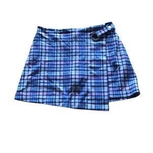 Kid's Justice Plaid Purple & Blue Skort Skirt